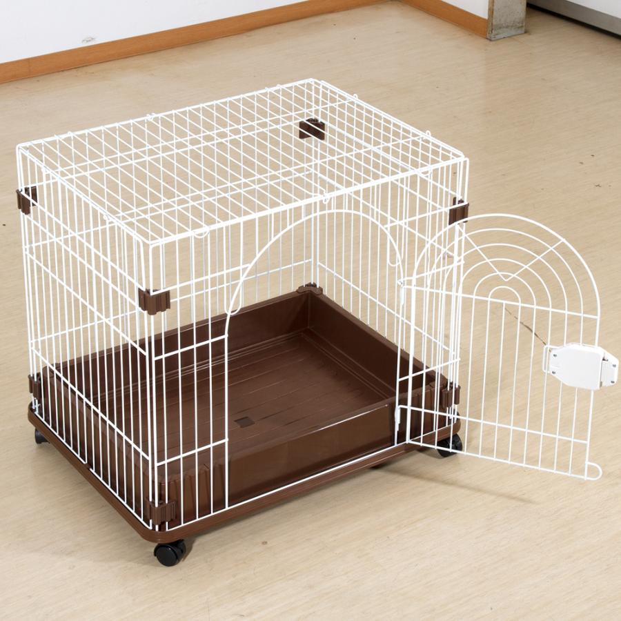 犬ケージ 犬用ケージ ジービー Sクラス D−04 ホワイト×ブラウン 幅700