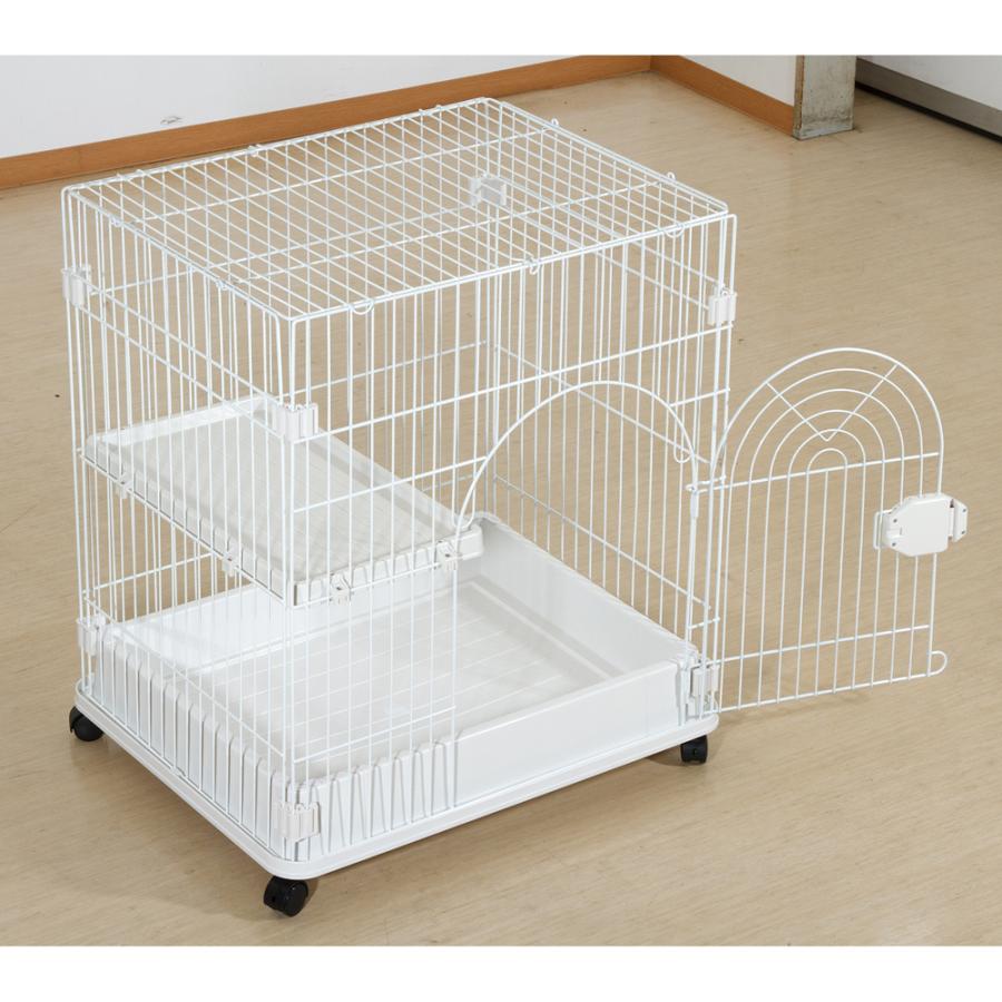 ジービー 猫用ケージ Sクラス C−01 ホワイト×ホワイト 幅700