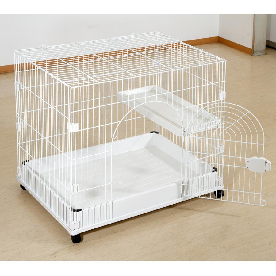 ジービー　猫用ケージ　ＦＷ−Ｃ１　ホワイト×ホワイト　キャスター付き　幅９１０×奥行き６４０×高さ７９０ｍｍ_1