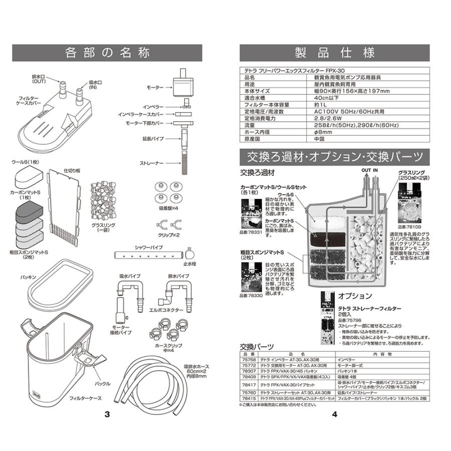 ナノビヨ水フィルター¥30000から値下げします テトラ フリーパワーエックスフィルター FPX−30 : チャーム