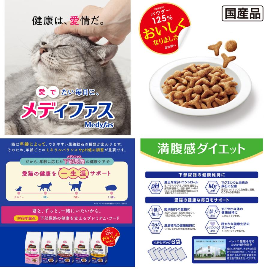 メディファス キャットフード メディファス 満腹感ダイエット 1歳から