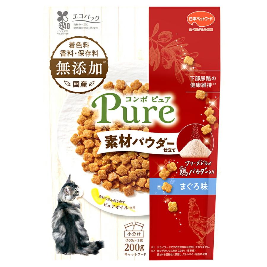 キャットフード　コンボ　ピュア　キャット　まぐろ味・鶏パウダー仕立て　２００ｇ | COMBO Pure