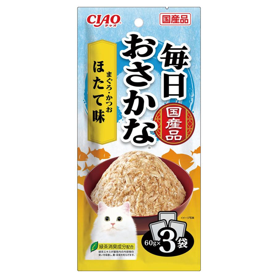 いなば CIAO チャオ 毎日おさかな まぐろ・かつお ほたて味 60g