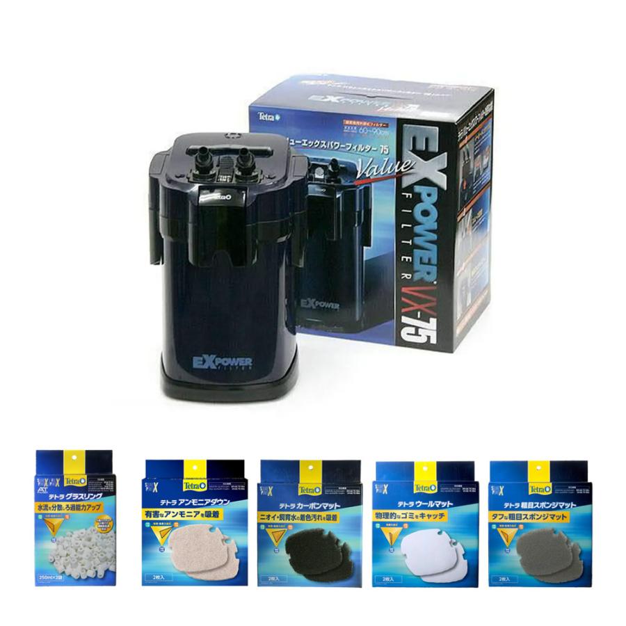 テトラ バリューエックスパワーフィルター VX−75 交換用ろ材