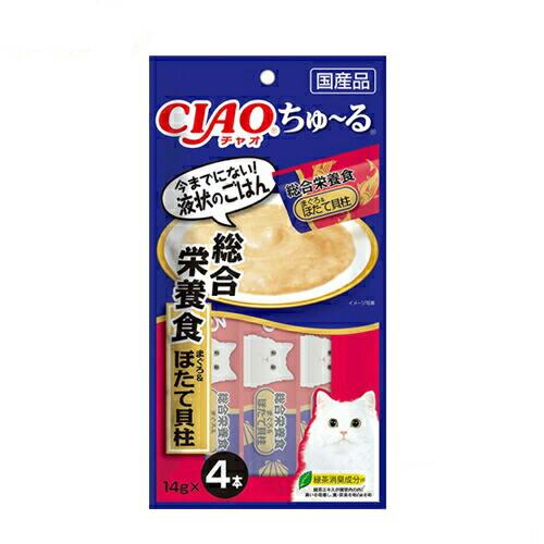 いなば ちゅ〜る 総合栄養食 まぐろ＆ほたて貝柱 14g×4本×48