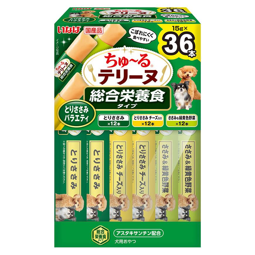 いなば　ちゅ〜るテリーヌ　総合栄養食　とりささみバラエティ　１５ｇ×３６本 | 