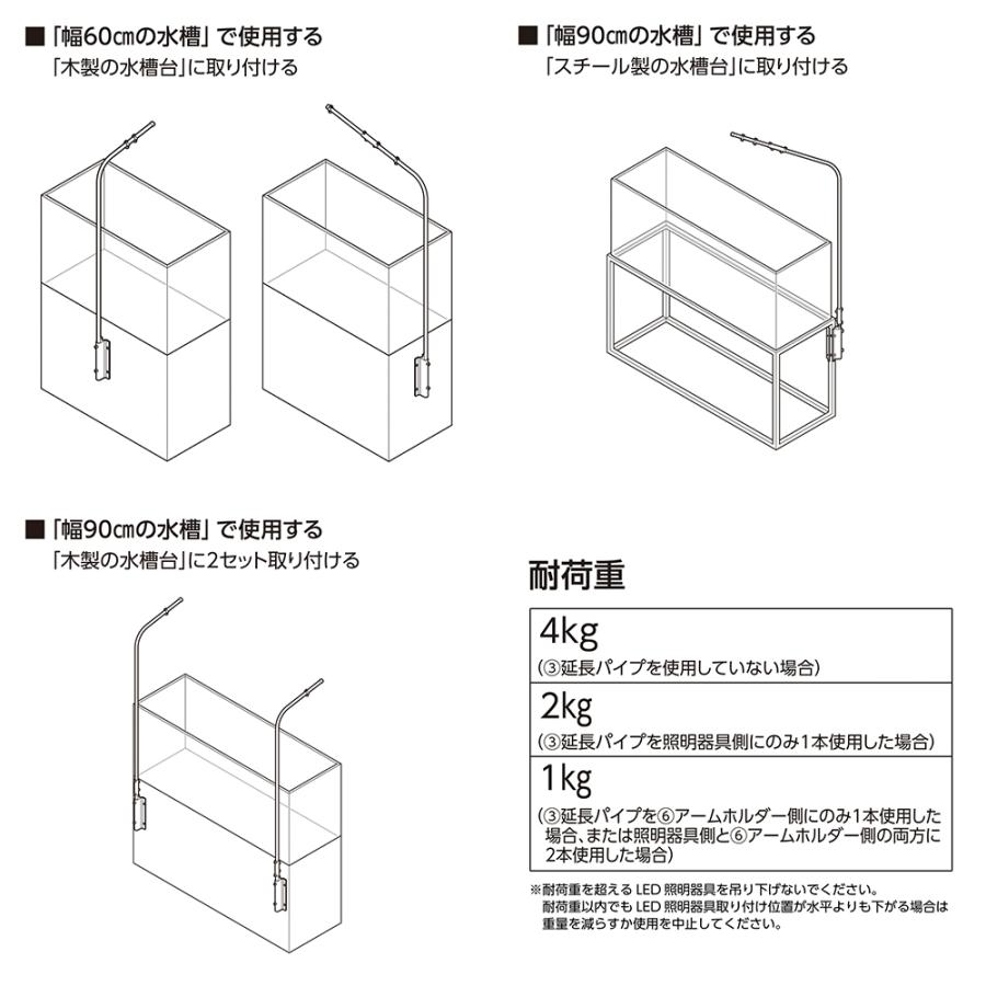 GEX LED用アームスタンド ライト 熱帯魚 水草 アクアリウム