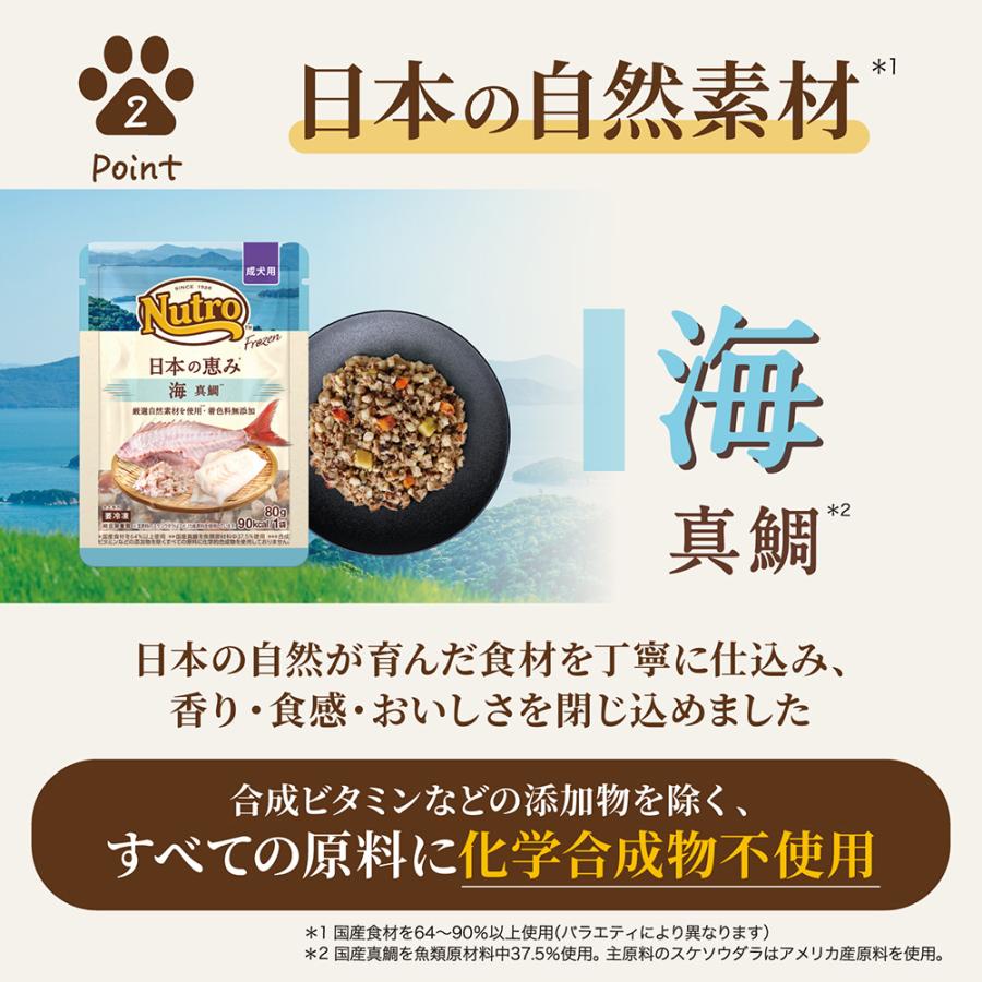 冷凍★ニュートロ　フローズン　日本の恵み　海　真鯛　シニア犬用　８０ｇ　別途クール手数料　常温商品同梱不可 | ニュートロ | 04