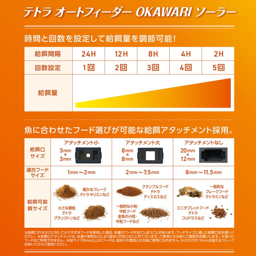 テトラ オートフィーダーОKAWARI ソーラー 自動給餌器