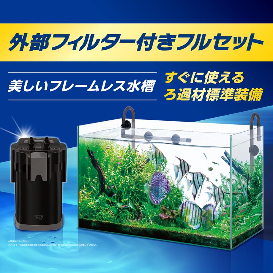 野の猫　60ガラス水槽用上部フィルタードライ付き テトラ SPXフィルターセット60 60cm水槽 62．5×32．5