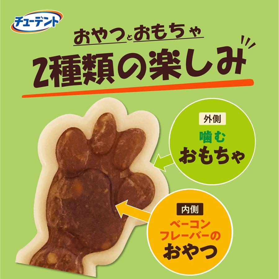 チューデント 食べる歯みがきおもちゃ おやつプラス S ベーコン