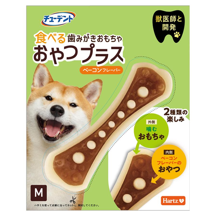 チューデント 食べる歯みがきおもちゃ おやつプラス M ベーコン