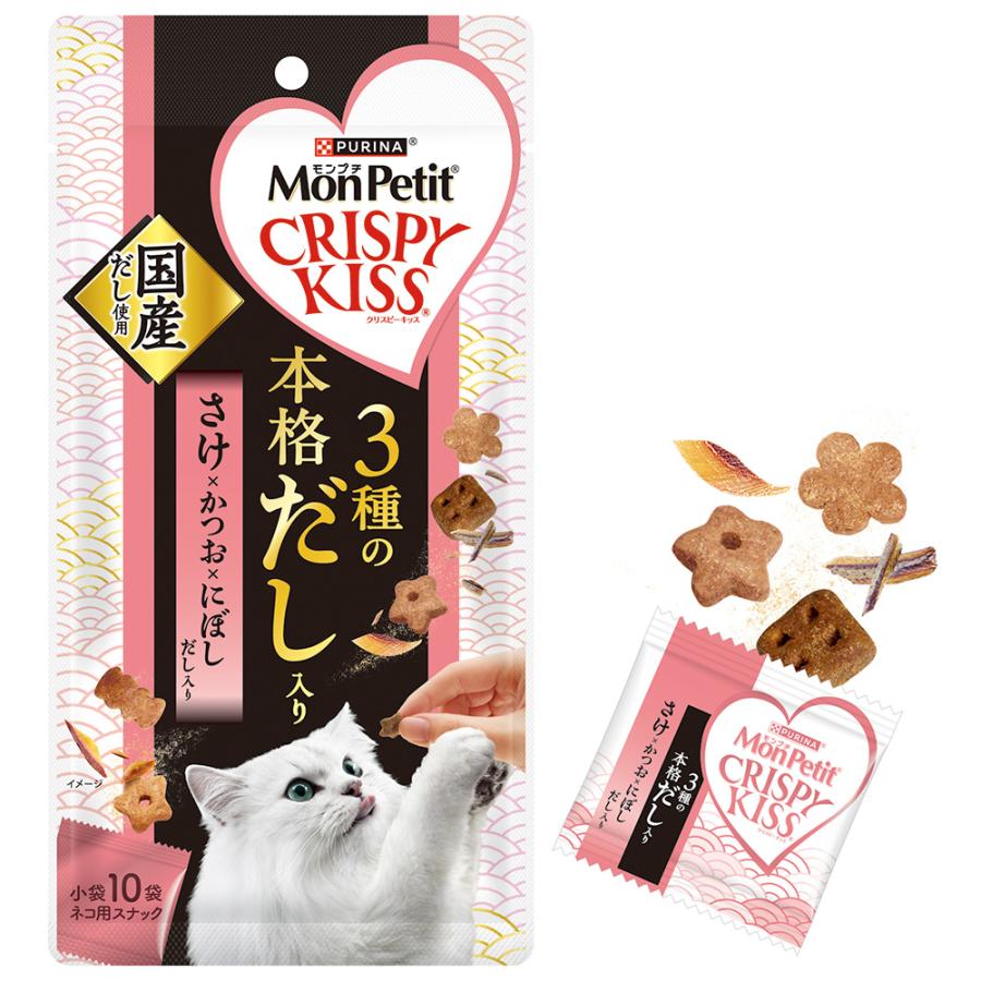 モンプチ クリスピーキッス 3種の本格だし入り さけ×かつお×にぼし