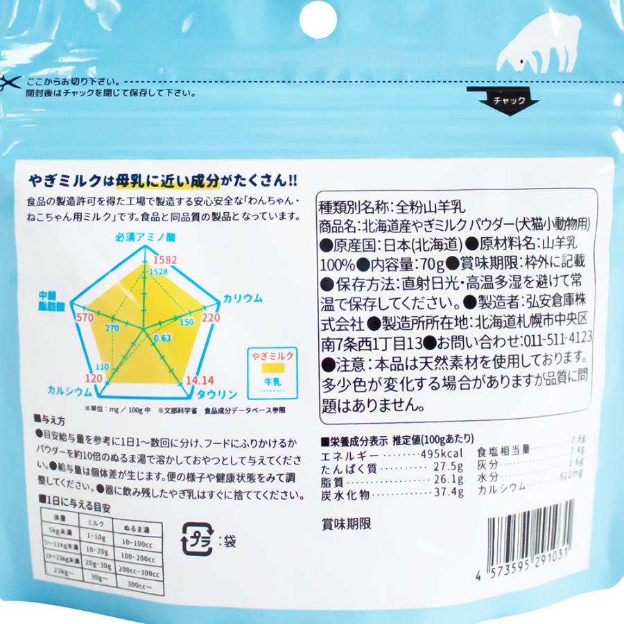 弘安倉庫　北海道産やぎミルクパウダー　（犬猫小動物用）　７０ｇ |  | 01