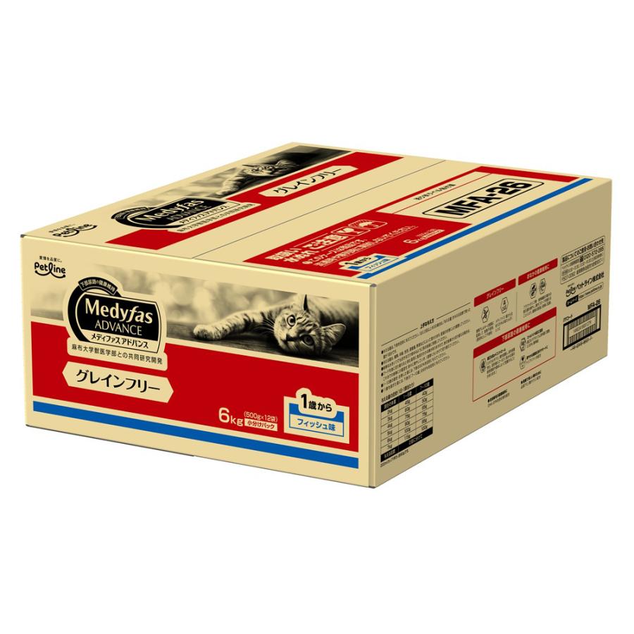 メディファス　アドバンス　グレインフリー　１歳から　フィッシュ味　６ｋｇ（５００ｇ×１２） | Medyfas ADVANCE