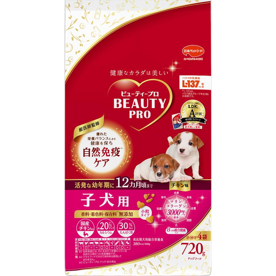 ドッグフード　ビューティープロ　ドッグ　子犬用　１２ヵ月頃まで　７２０ｇ（小分け４袋） |  | 01
