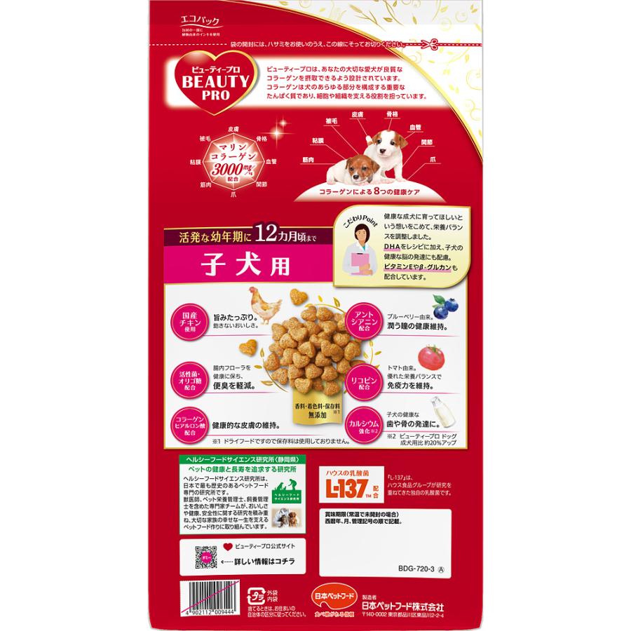 ドッグフード　ビューティープロ　ドッグ　子犬用　１２ヵ月頃まで　７２０ｇ（小分け４袋） |  | 02