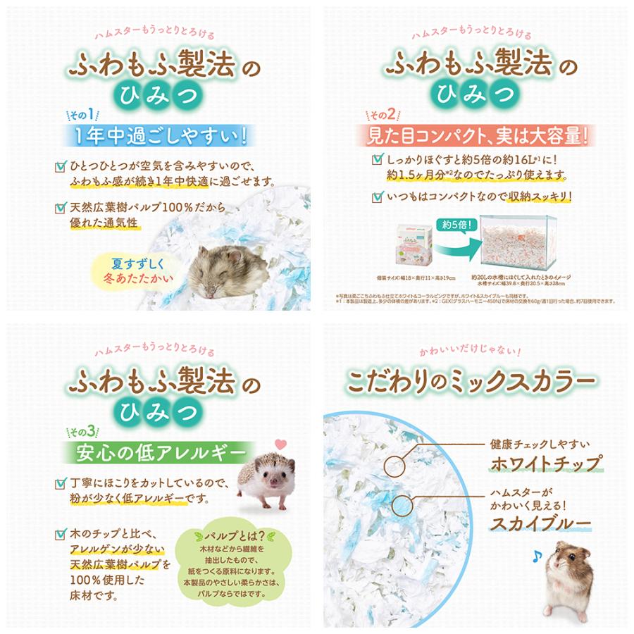 GEX 柔ごこち ふわもふ仕立て ホワイト＆スカイブルー 16L