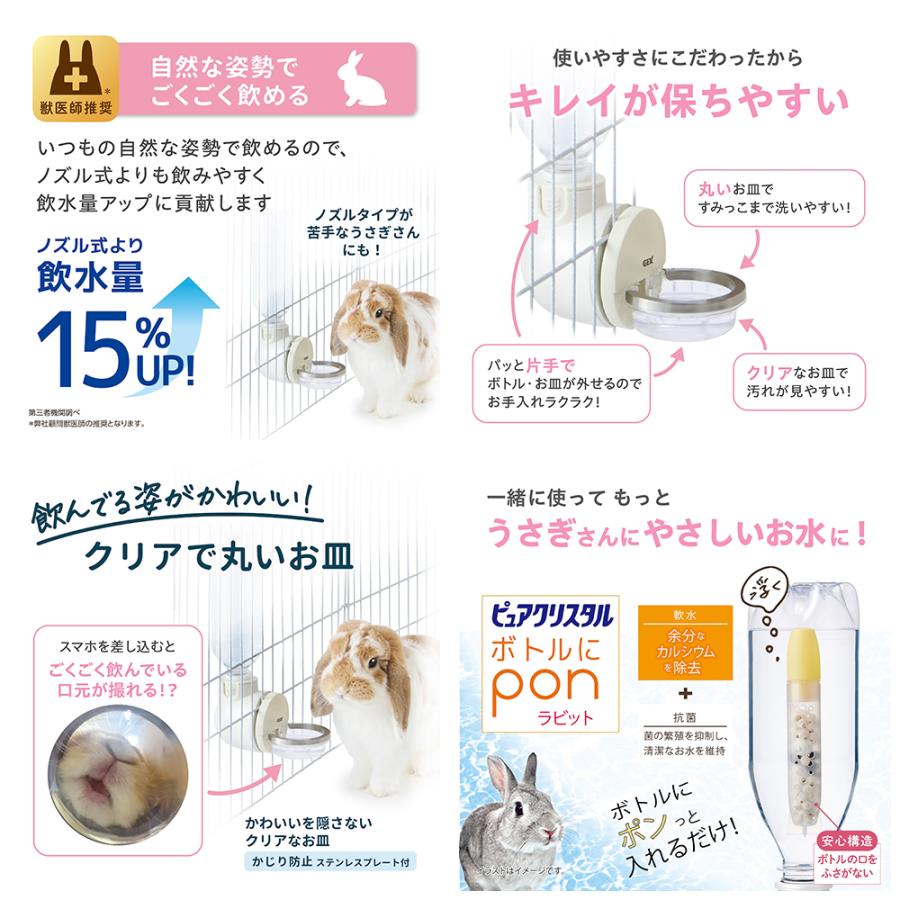 GEX ラビング ドリンクディッシュ 給水器 うさぎ : チャーム charm