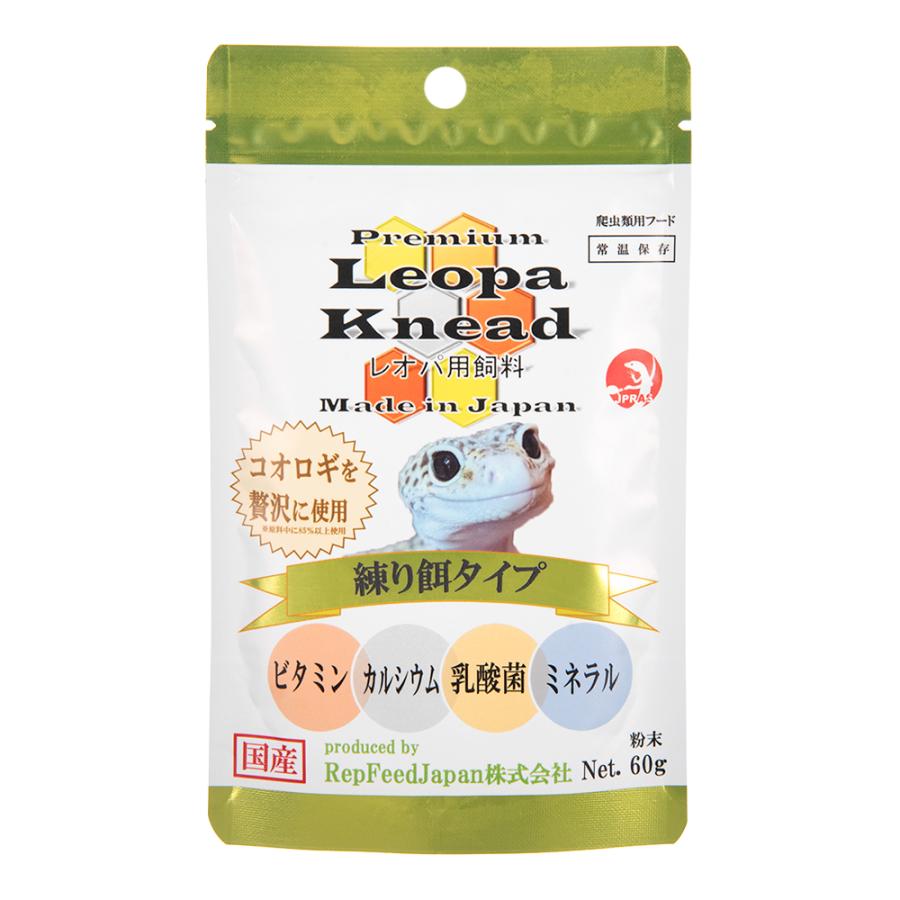 爬虫類・両生類のエサ TOMOO RepFeedJapan LeopaKnead レオパニード 60g