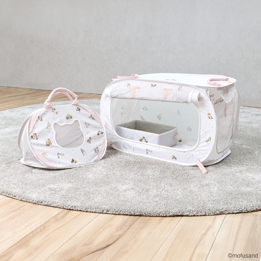 猫壱 ポータブルケージとトイレのセット mofusand : チャーム
