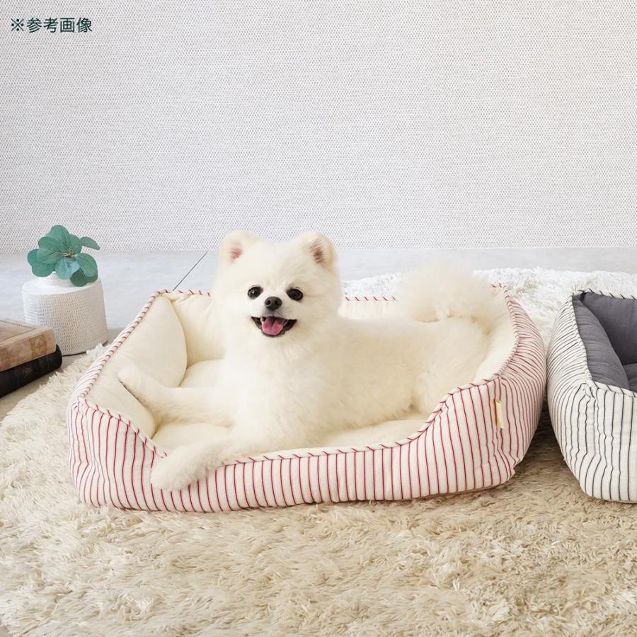 アウトレット品　犬　猫　ベッド　クラシカルストライプ　スクエアベッド　Ｍ　レッド　訳あり |  | 01