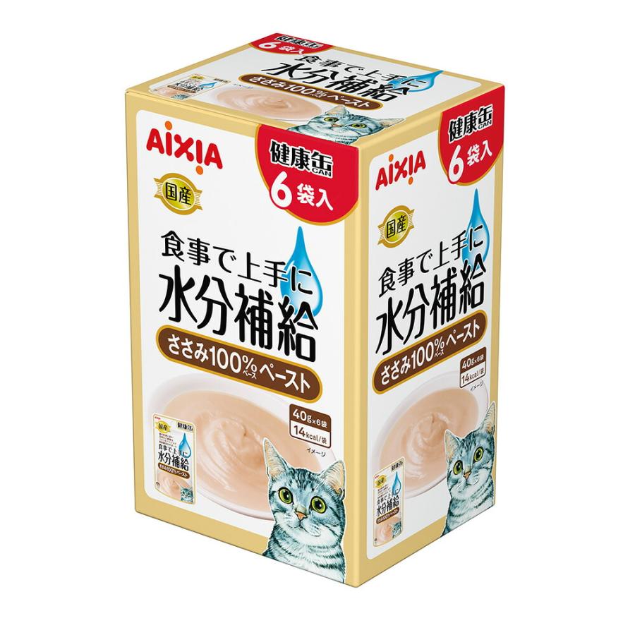 アイシア　健康缶パウチ　水分補給　ささみペースト　２４０ｇ（４０ｇ×６袋）　キャットフード