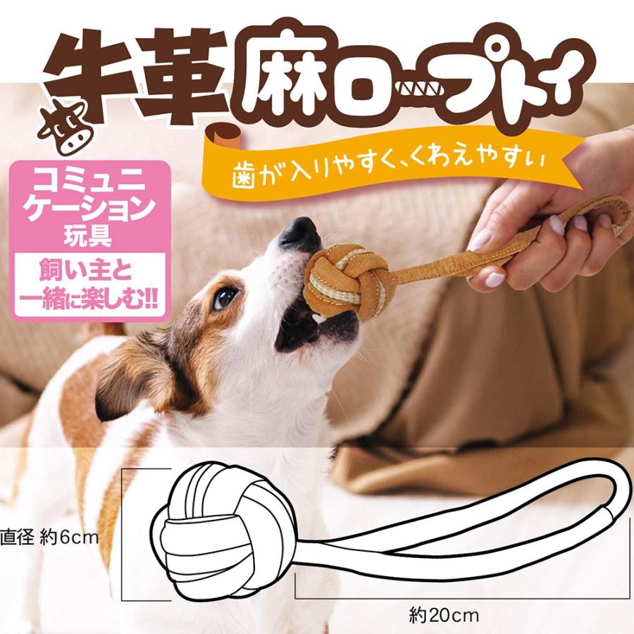 ドギーマン　牛革麻ロープトイ　ボーループ |  | 02