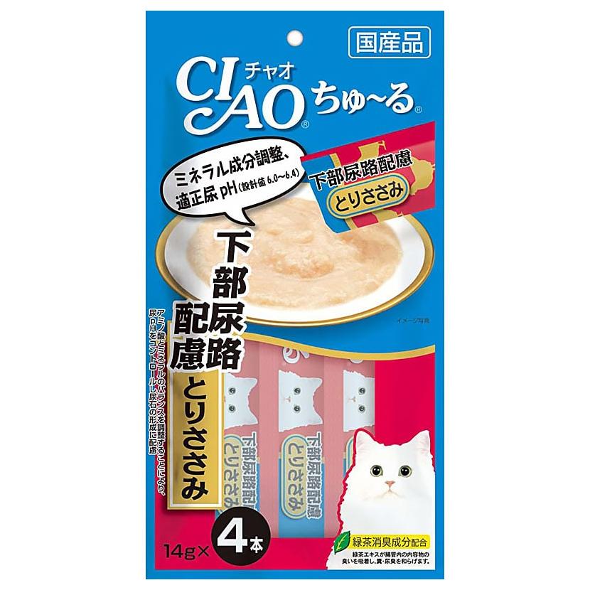 INABA ちゅ〜る いなば ちゅ〜る 下部尿路配慮 とりささみ 14g×4本