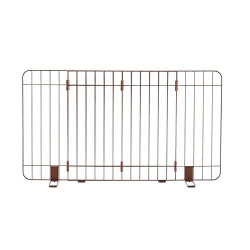 リッチェル　伸縮スタンド簡易ペットゲート９０−１２０茶 | リッチェル