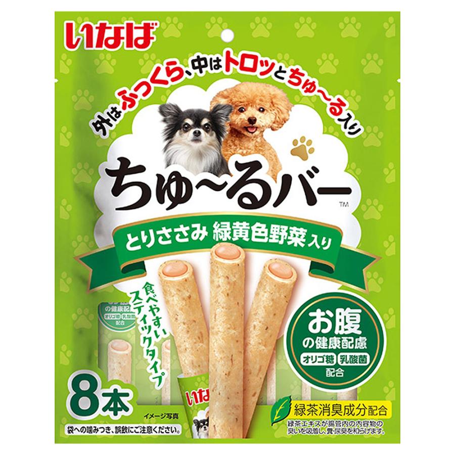 いなば　ちゅ〜るバー　とりささみ　緑黄色野菜入り　お腹の健康配慮　８本入り | 