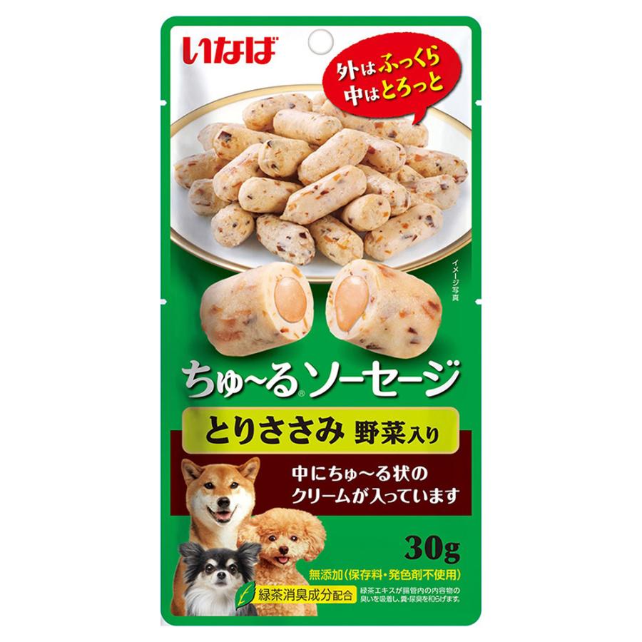 いなば　ちゅ〜るソーセージ　とりささみ　野菜入り　３０ｇ | 