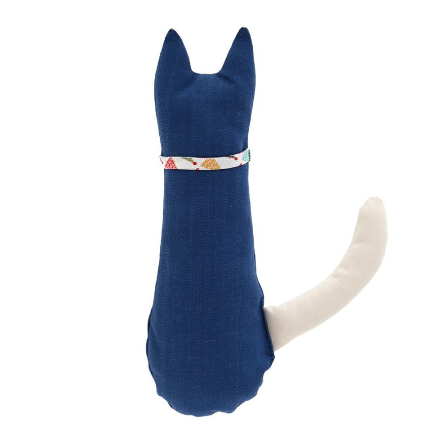 Leaf Corp けって遊べる猫のぬいぐるみ 帆布＆デニム ハンドメイド お