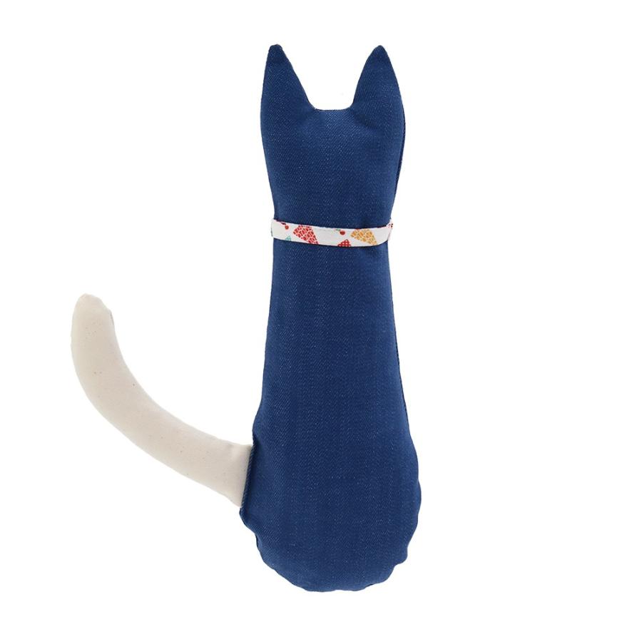 Leaf Corp けって遊べる猫のぬいぐるみ 帆布＆デニム ハンドメイド お