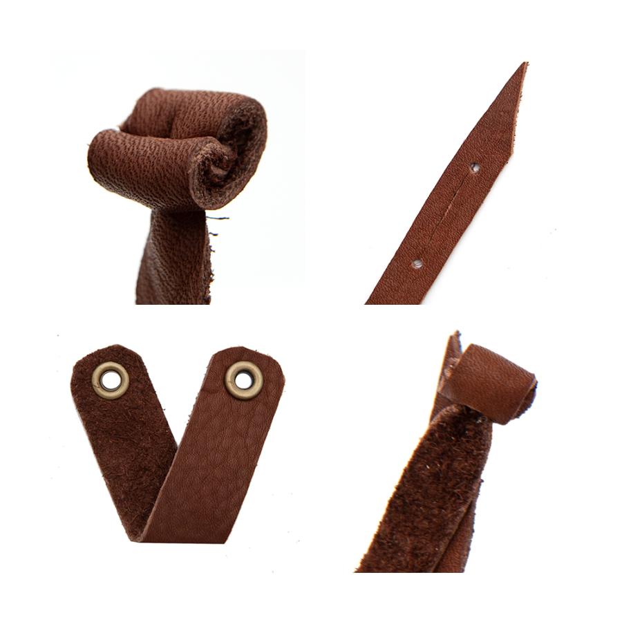 猛禽類の足革セット　Ｌ　ブラウン　ハンドメイド | Leaf Corp | 01