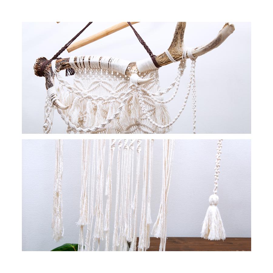 いなどの 一点物 Paypayモール店 通販 Paypayモール マクラメタペストリー 鹿の角