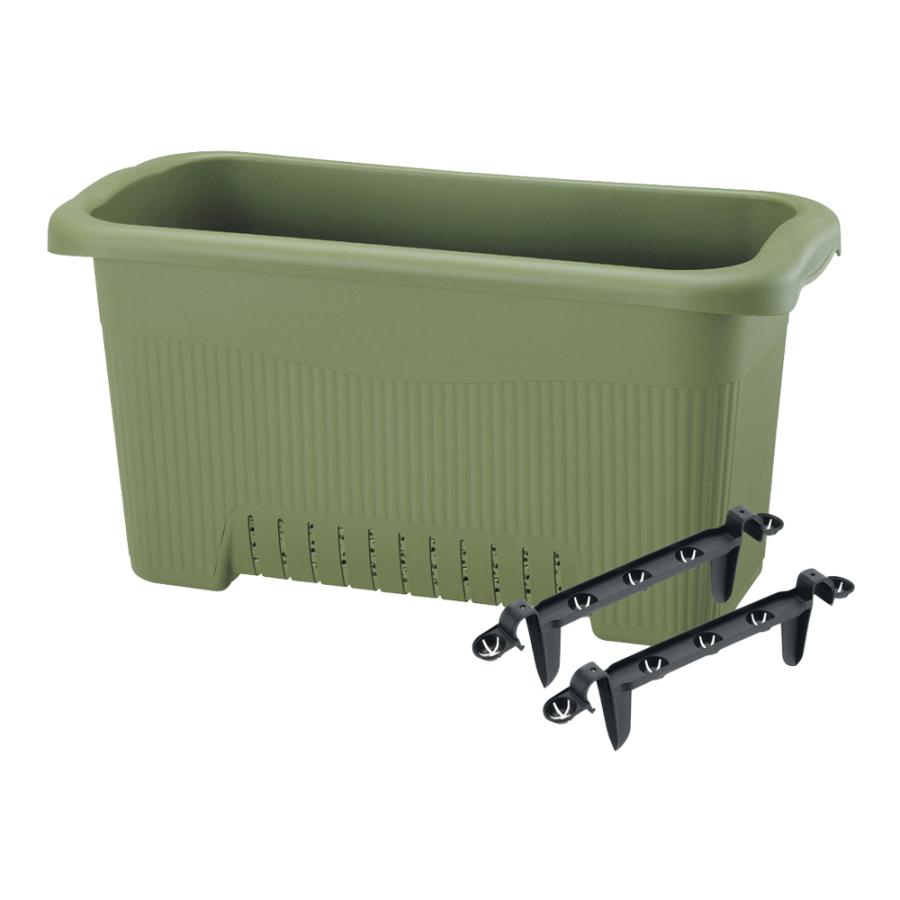 プランター　リッチェル　菜園上手　６３型Ｎ（グリーン）　お一人様３点限り　家庭菜園　園芸　スリット　トマト　実もの野菜　支柱留め具 | リッチェル