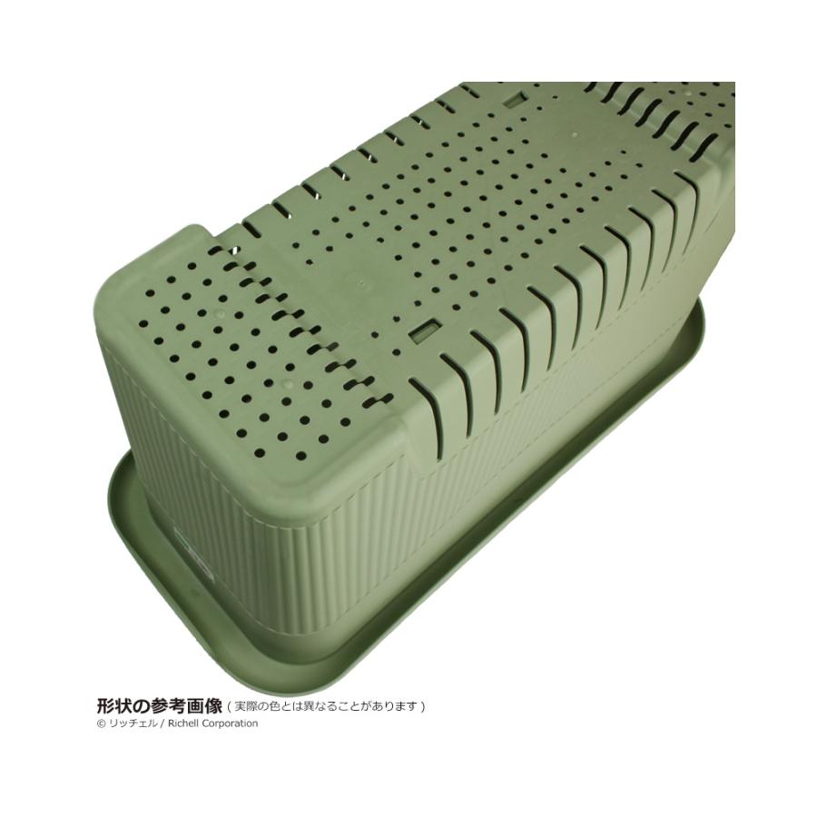 プランター　リッチェル　菜園上手　６３型Ｎ（グリーン）　お一人様３点限り　家庭菜園　園芸　スリット　トマト　実もの野菜　支柱留め具 | リッチェル | 02