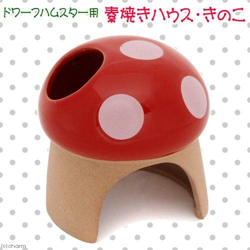 三晃商会 素焼きハウス きのこ ドワーフ ハムスター ハウス 陶器製