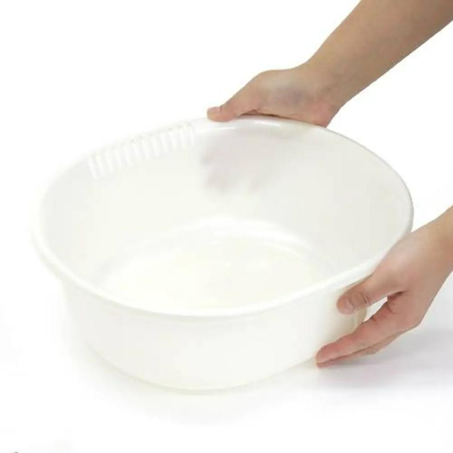 プラスチック製　オーバル型洗桶　５．３Ｌ　ホワイト | Leaf Corp | 02