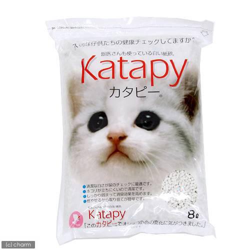 猫砂　獣医さんも使っている白い紙砂　カタピー　８Ｌ　猫砂　紙　固まる　燃やせる　お一人様５点限り708円