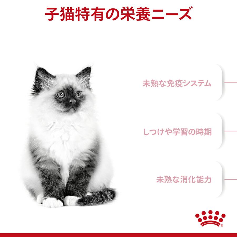 ロイヤルカナン　子猫　キトン　成長後期の子猫用　生後１２ヵ月齢まで　２ｋｇ　ジップ付　キャットフード　ドライ｜chanet｜02