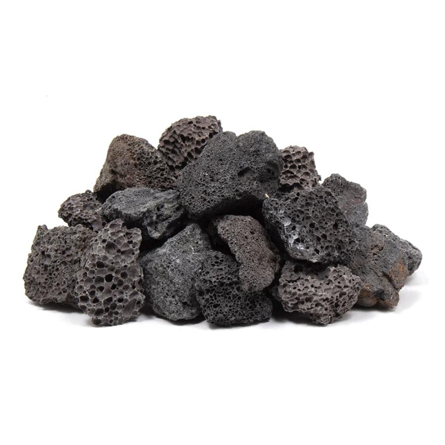 黒溶岩石　2個　　盆栽　ミニチュア庭園　アクアリウム 黒溶岩石 1kg 粒サイズ 約3〜8cm 形状お任せ アクアリウム