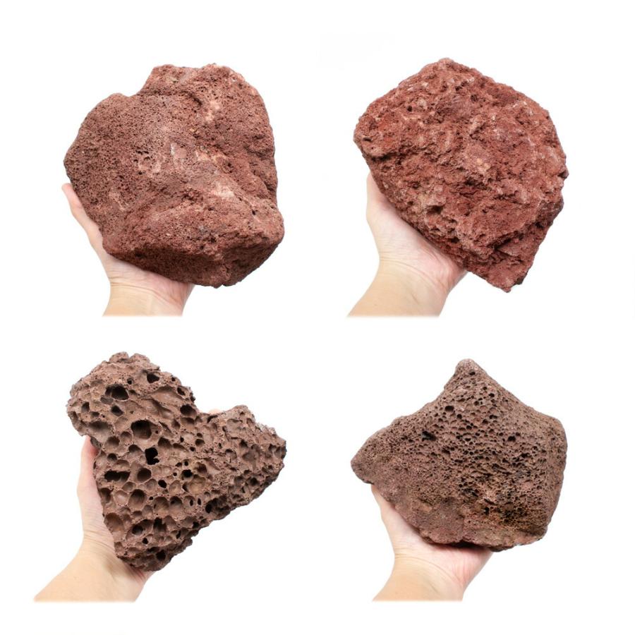 紅溶岩石　Ｍサイズ　約１３〜１８ｃｍ　３個　形状お任せ　アクアリウム　レイアウト素材　溶岩石 |  | 02