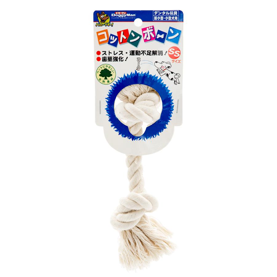 ドギーマン　コットンボーン　縦型　ＳＳ　犬　犬用おもちゃ　骨（ボーン） | ドギーマン