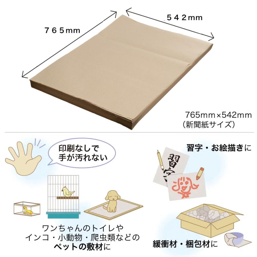 Leaf Corp 無地新聞紙 インクで汚れない紙の床材 おおきな無地新聞紙