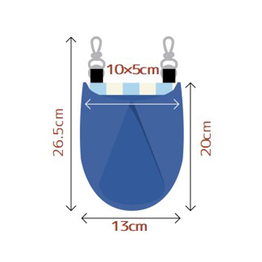 Leaf Corp 小動物のポケット型寝袋 デニム＆ストライプ ブルー