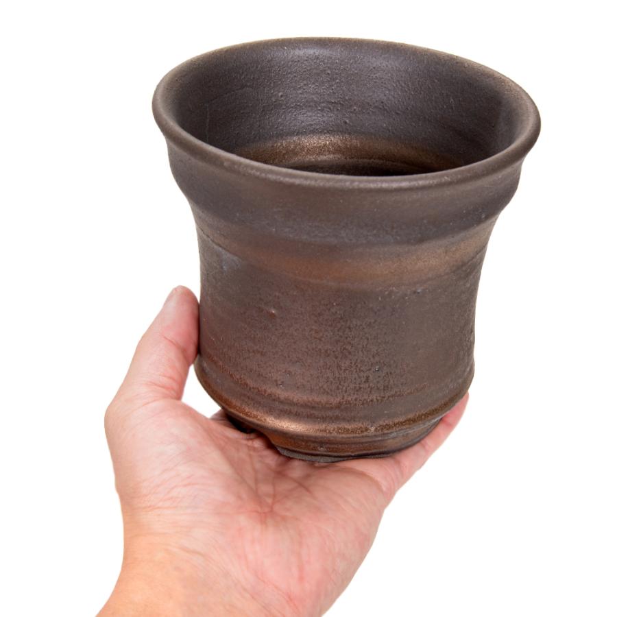 益子焼 鉢 益子焼｜【益子焼】 4.1号鉢 植木鉢 陶器鉢 塊根植物 アガベ