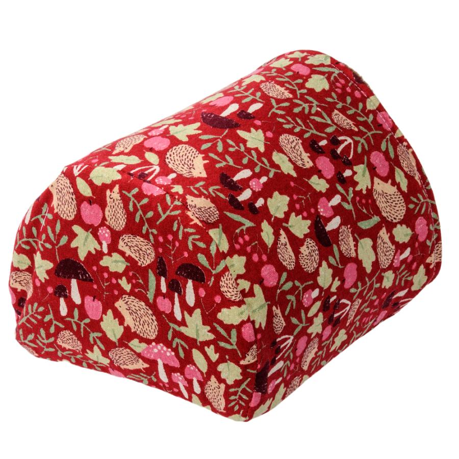 Leaf Corp 小動物のかまぼこハウス ハリネズミとキノコ柄 レッド