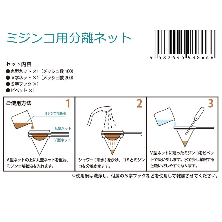 Leaf Corp ミジンコ用 分離ネット 2種セット 濾し器 : チャーム charm
